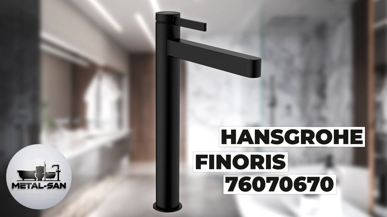 Смеситель для раковины Hansgrohe Finoris 76070670 (матовый черный)
