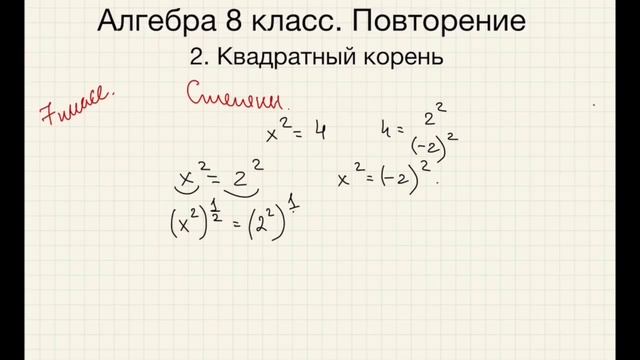 Квадратный корень.