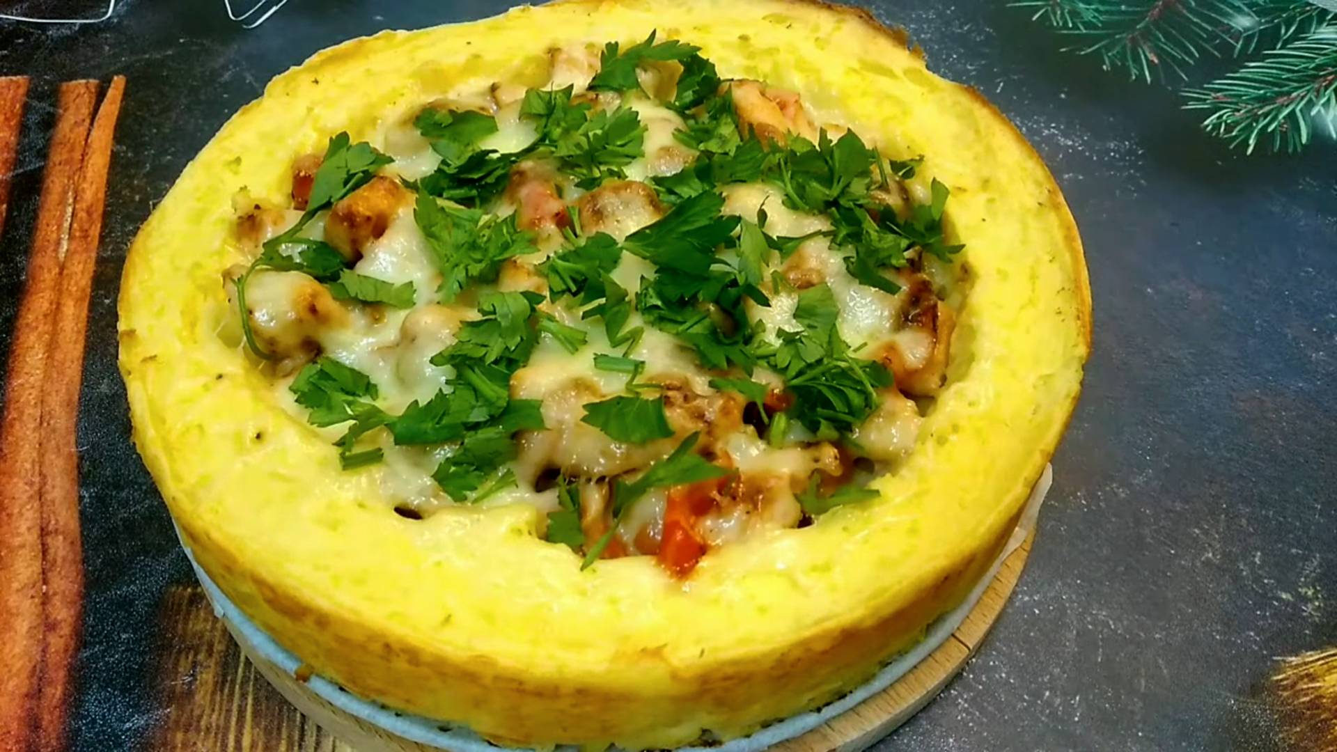 Картофельная запеканка с курицей
