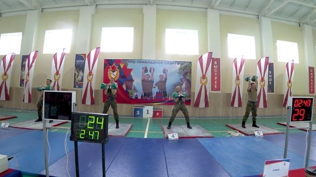 Длинный цикл до 75 кг Чемпионат ВС РФ по гиревому спорту