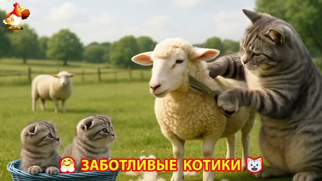 Заботливые котики спешат на помощь (108)