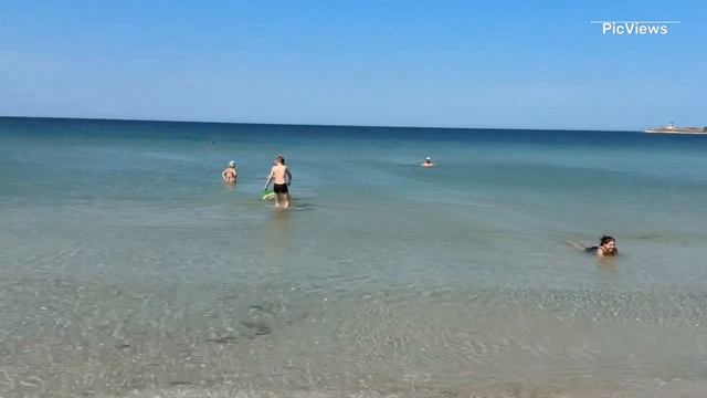 Крым Черноморское сегодня 26 июня 2025.  Центральный пляж. Море и погода сейчас в Черноморском