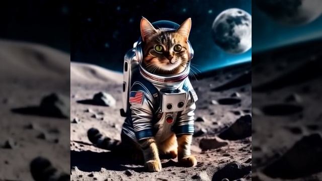 Кот на луне