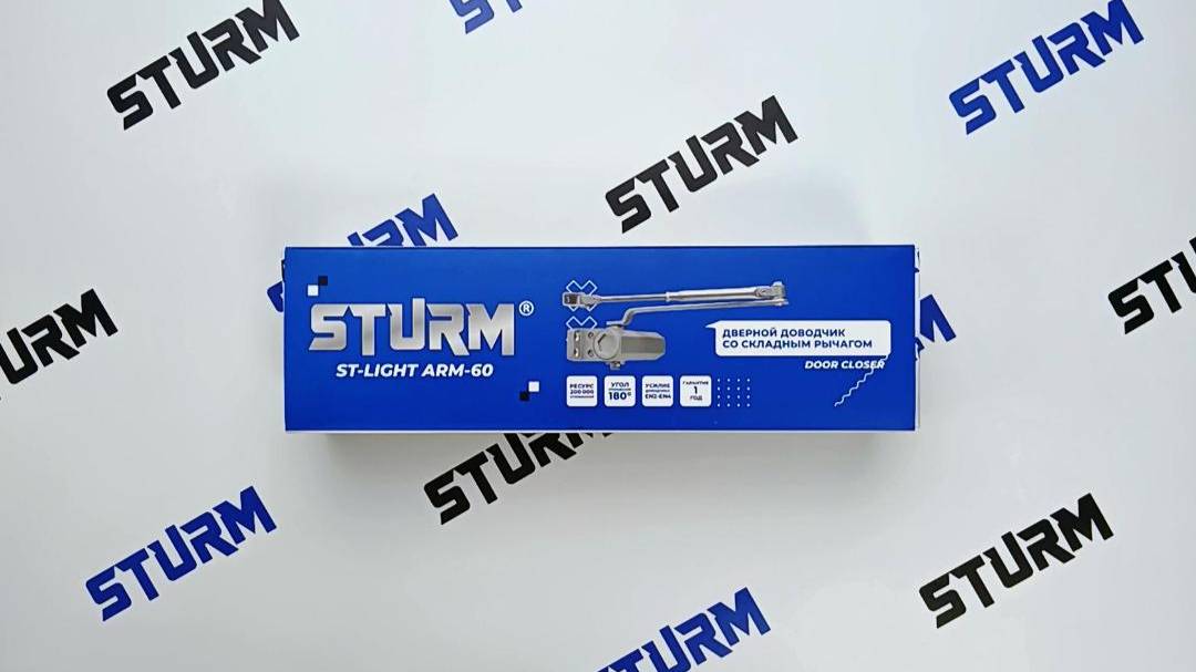 Распаковка дверного доводчика ST-Light Arm-60 (Серебро)