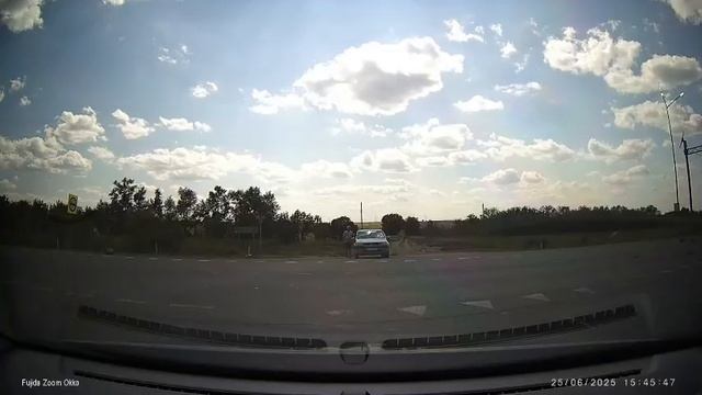 "Нива" снесла "Оку" в Оренбуржье