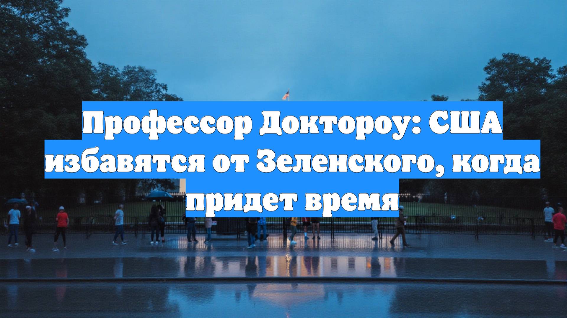 Профессор Доктороу: США избавятся от Зеленского, когда придет время
