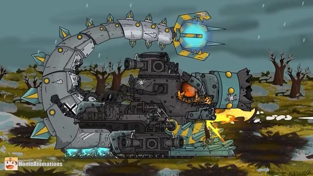 HomeAnimations – Мультики про танки  МЫ ДОЛЖНЫ РАЗОРВАТЬ МОНСТРА ! АртоМонстр, КВ-6 , СМК, vs Гибрид