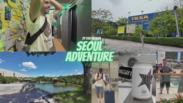 Seoul vlog | первые 7 дней в Сеуле: Икея, караоке, Хондэ и поп-ап Макото Синкая | rus + kor subs