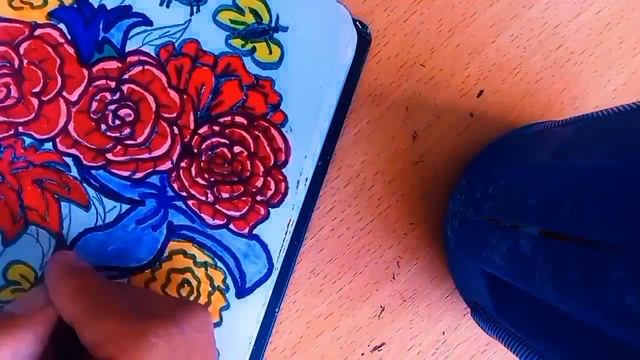 Как нарисовать и раскрасить Цветы (Летний Скечт) Маркерами
