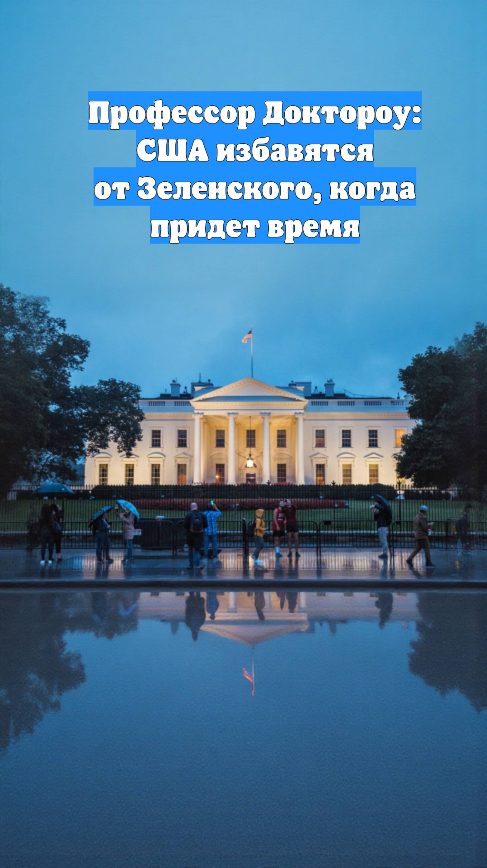 Профессор Доктороу: США избавятся от Зеленского, когда придет время