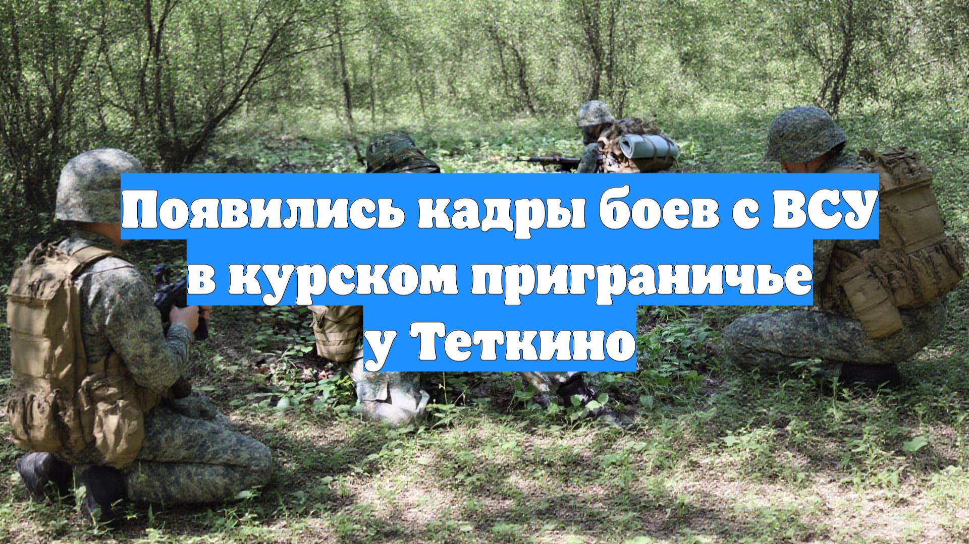 Появились кадры боев с ВСУ в курском приграничье у Теткино