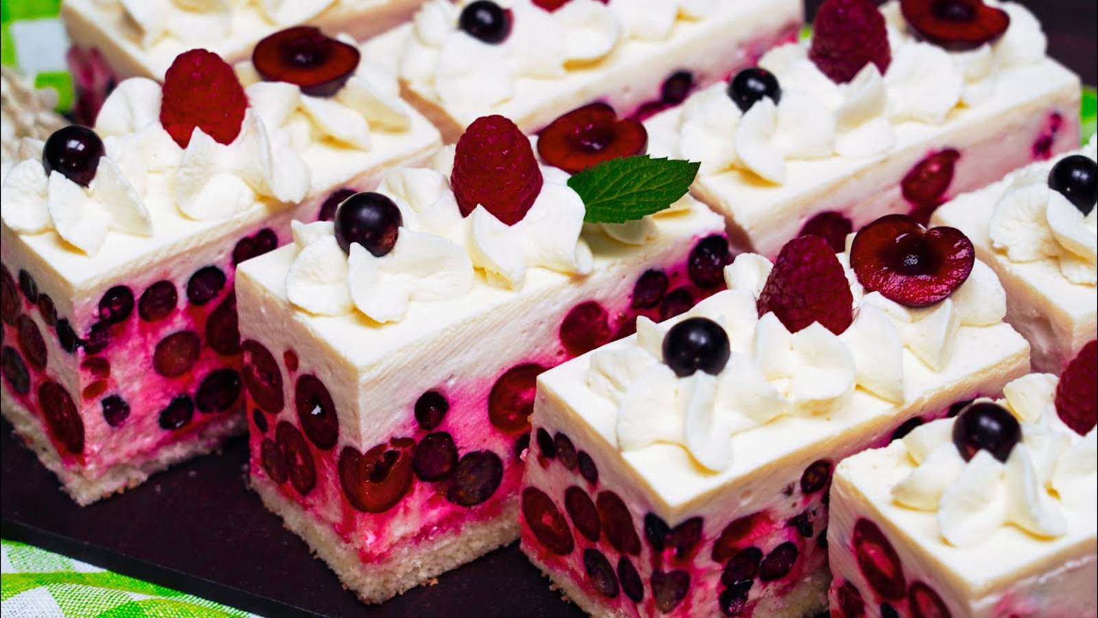 Пирожное ЛЕТНЕЕ 🍒 ПОЛЕЗНО, ВКУСНО, БЫСТРО! Простой рецепт