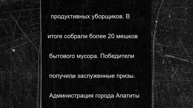 Благодаря марафону чистоты в Апатитах собрали более 20 мешков мусора