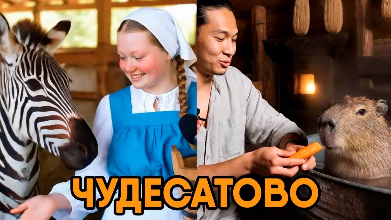 Российская деревня с экзотическими животными - Чудесатово