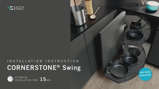 Установка системы для угловых шкафов CORNERSTONE® Swing Installation