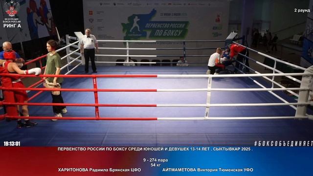274 54 кг ХАРИТОНОВА Радмила Брянская ЦФО - АЙТМАМЕТОВА Виктория Тюменская УФО