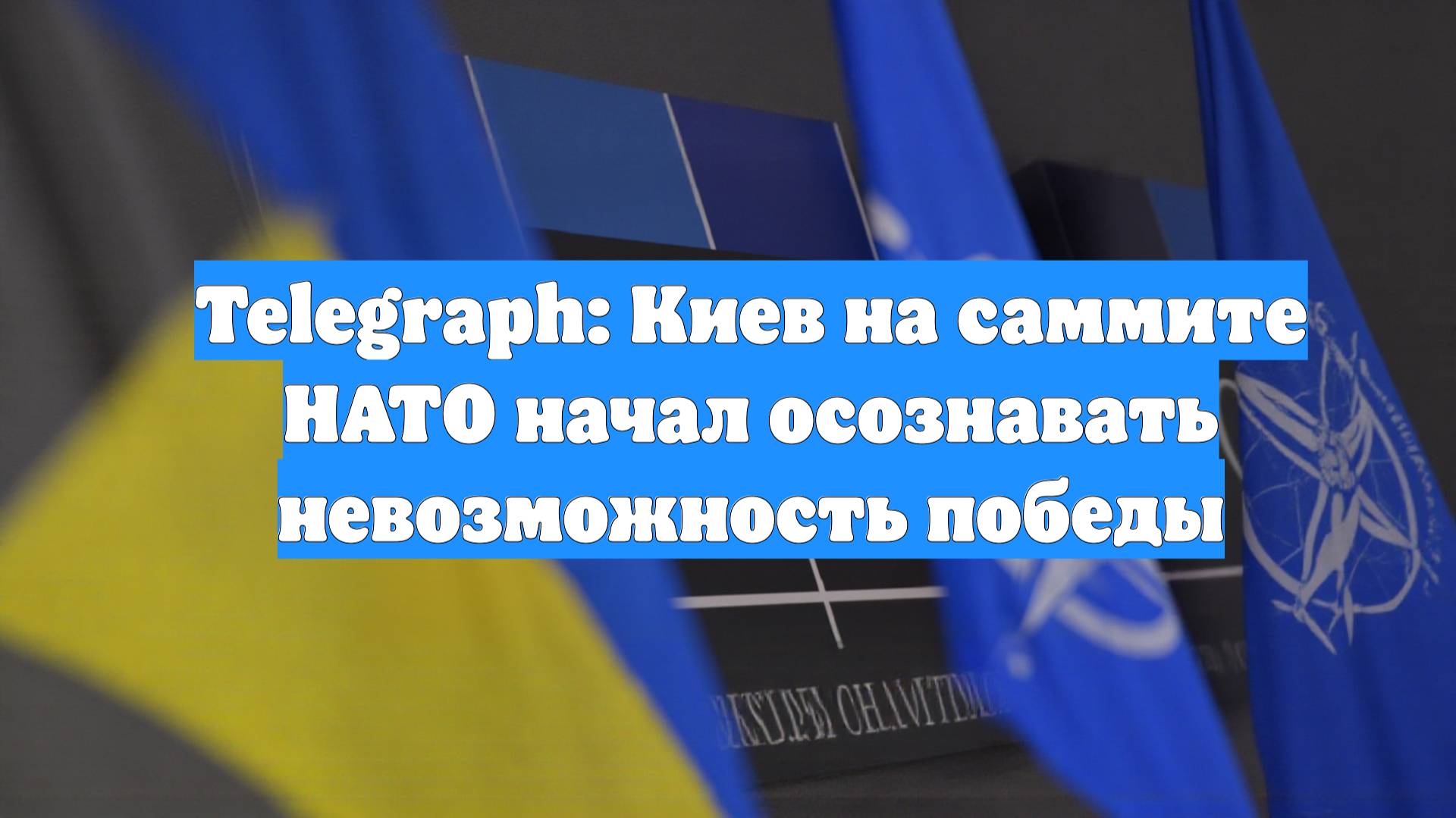 Telegraph: Киев на саммите НАТО начал осознавать невозможность победы