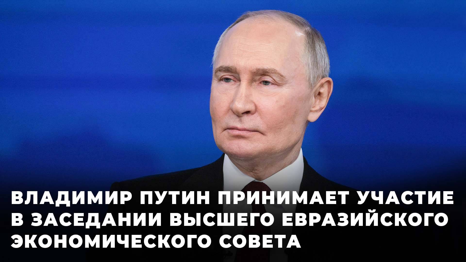 Владимир Путин принимает участие в заседании Высшего Евразийского экономического совета