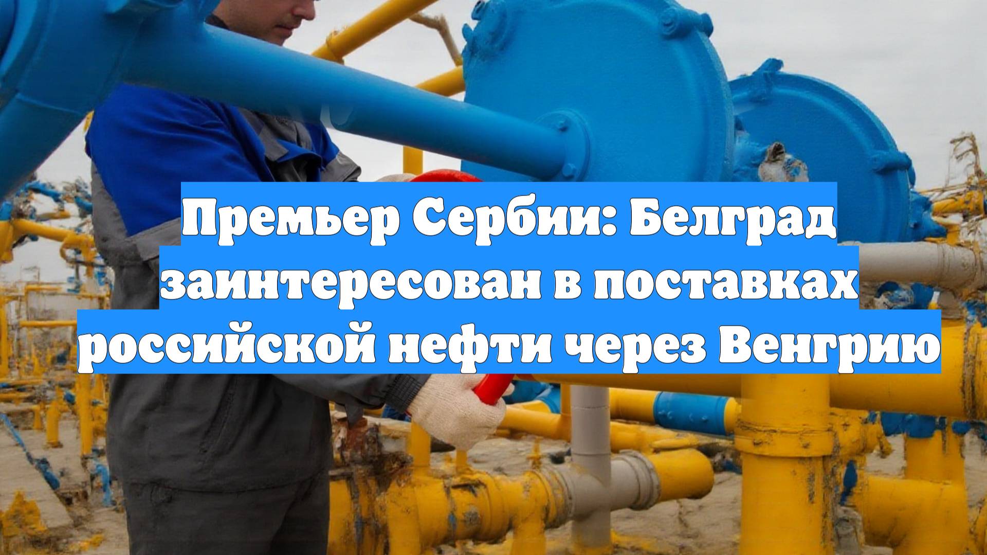Премьер Сербии: Белград заинтересован в поставках российской нефти через Венгрию