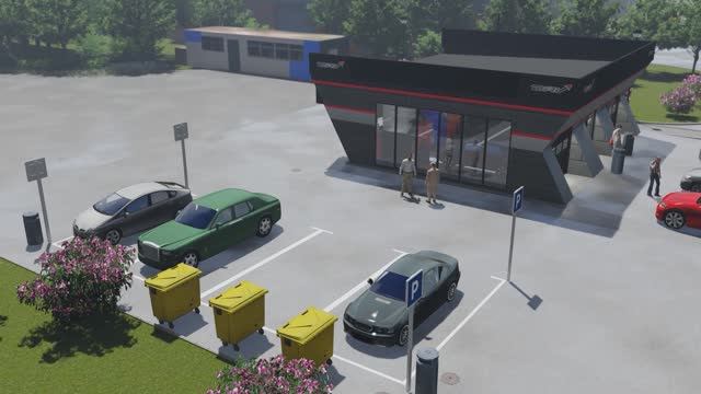 Роботизированная автомойка BRV в Братске. Проект.