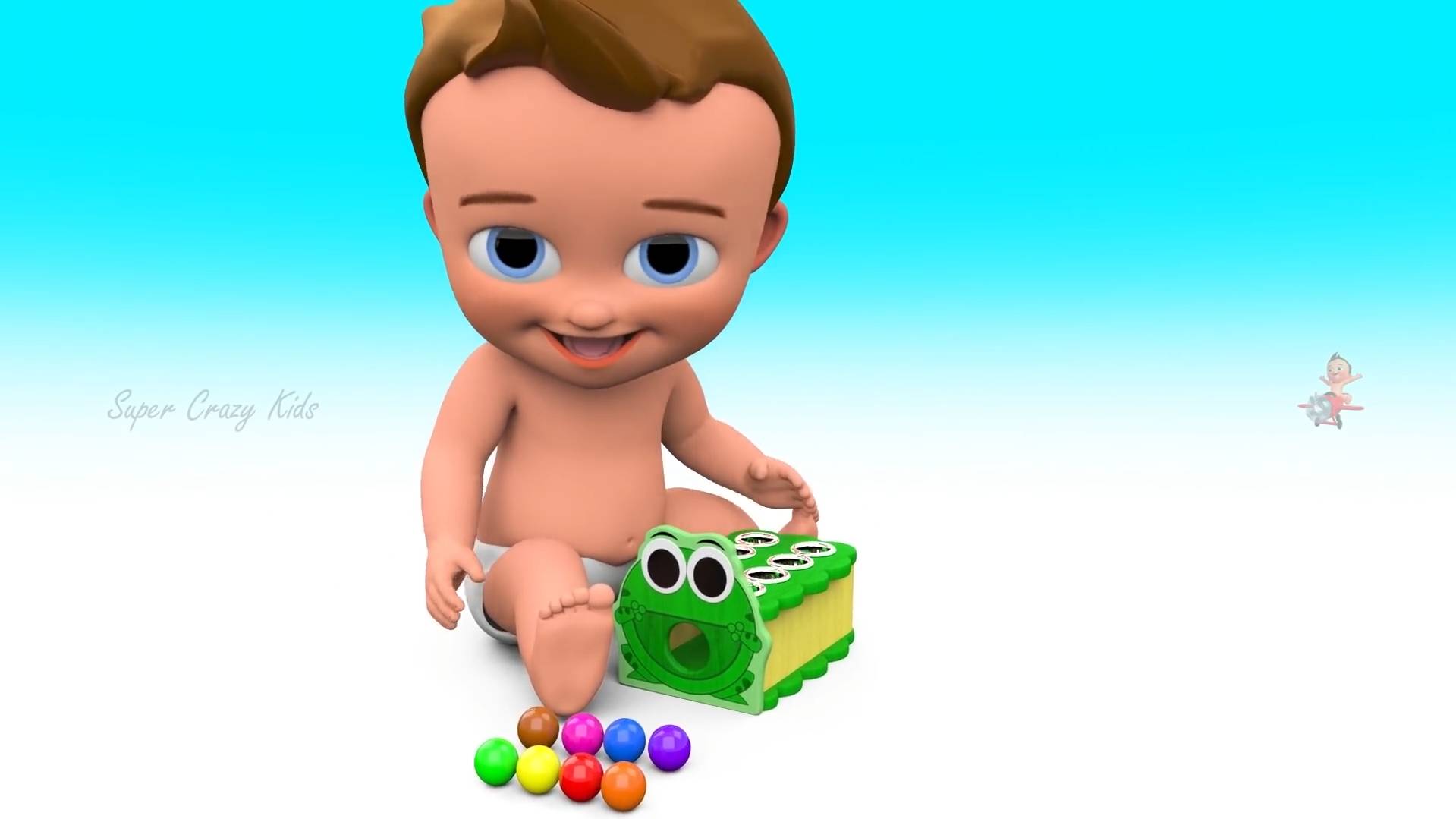 Frog Color Balls Wooden Hammer Toy Set 3D ｜ Little Baby Play Learning Colors for Children Kids Toys