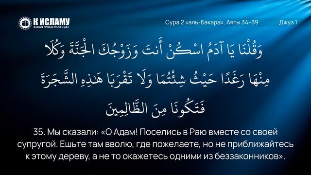 9. История изгнания Адама из Рая. Сура 2 «аль-Бакара». Аяты 34–39 | Тафсир аль-Багауи (мухтасар)