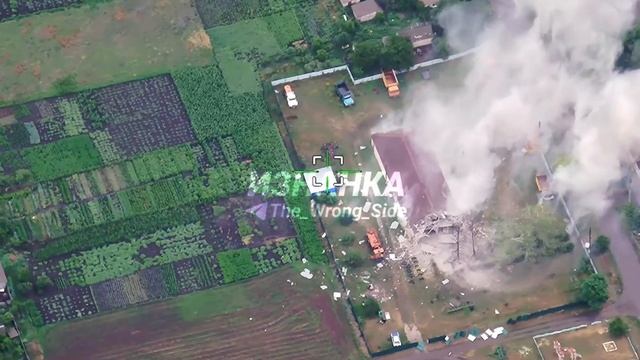 Удар БПЛА-камикадзе Герань по ПВД Всу в н.п. Октябрьское (Шахово) 💥🇷🇺👊