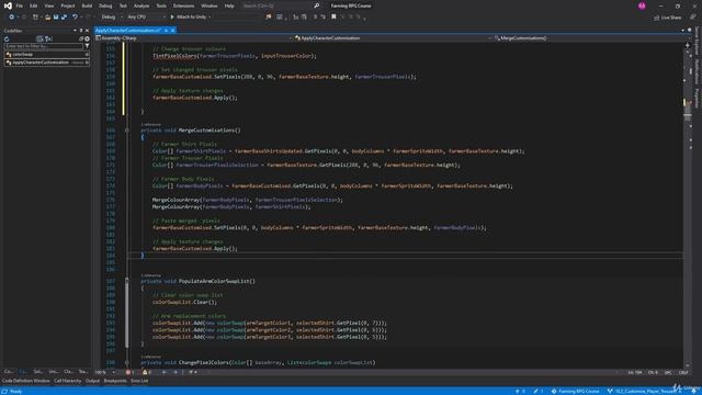 79 - Customise Player Trousers - Unity 2D Game Developer Course Farming RPG