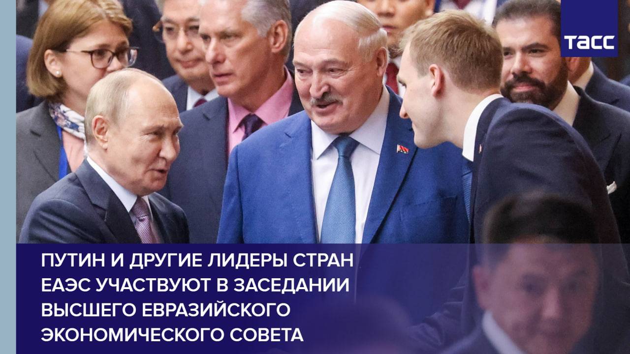 Путин и другие лидеры стран ЕАЭС участвуют в заседании Высшего Евразийского экономического совета