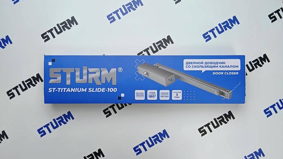 Распаковка дверного доводчика ST-Titanium Slide-100 (Черный)