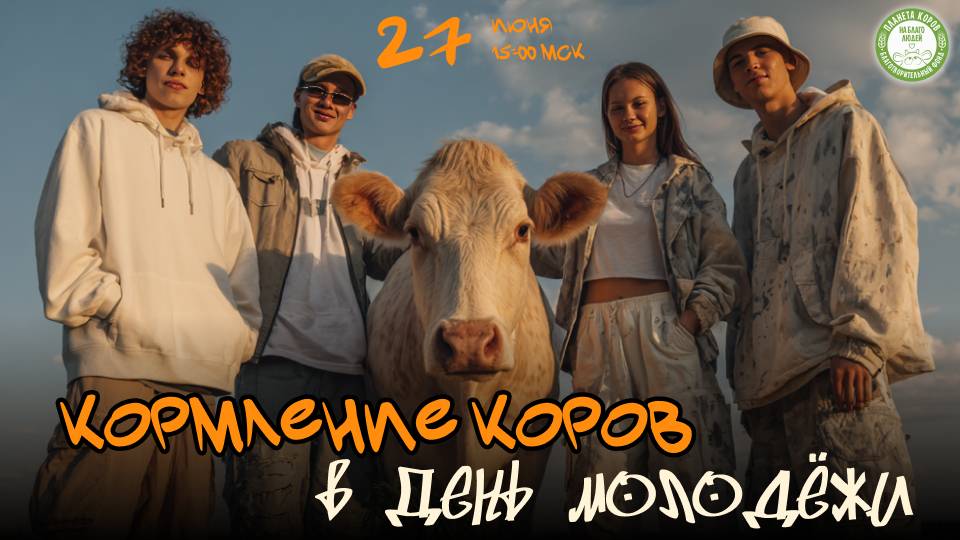 Кормление коров онлайн в День молодежи, 27.06.2025г., Планета коров