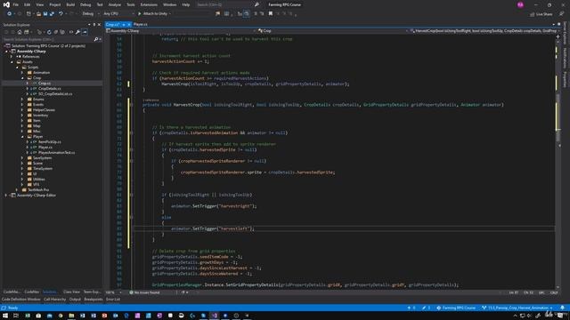 61 - Parsnip Crop Harvest Animation - Unity 2D Game Developer Course Farming RPG