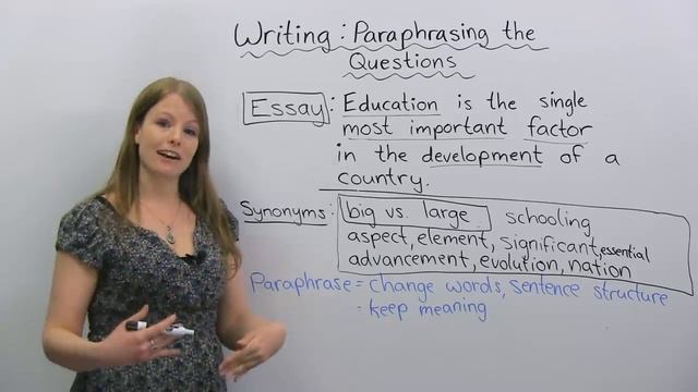 Paraphrasing the question