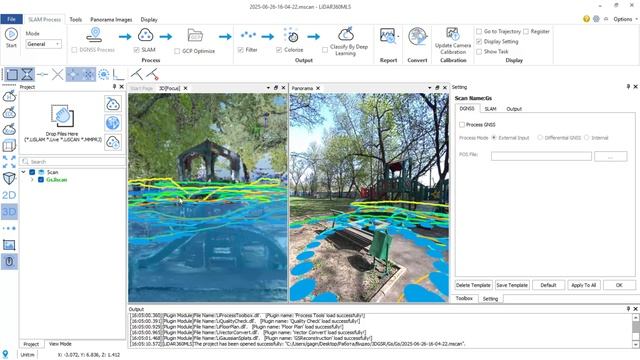 LiGrip O2 Lite. Создание проекта 3D Gaussian Splating в liDAR360 MLS