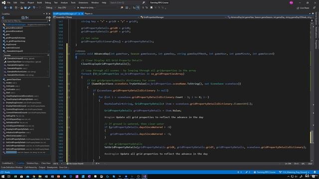 51 - Watering Dug Ground - Unity 2D Game Developer Course Farming Rpg