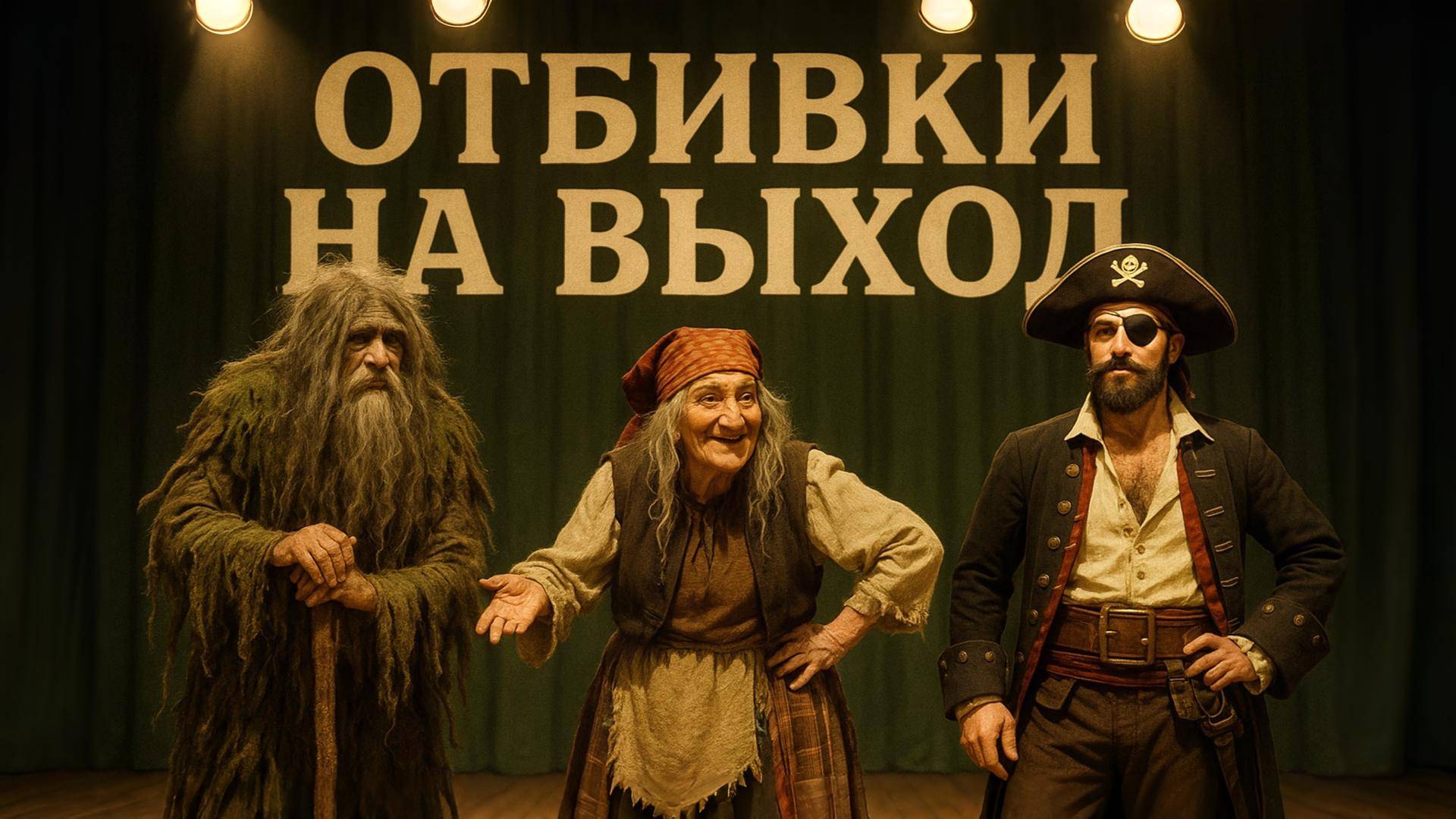 ОТБИВКИ ВЫХОД Баба-Яга, Пират, Бармалей, Леший, Айболит, Дед Мороз, Фея, Кикимора. Персонажи сказок