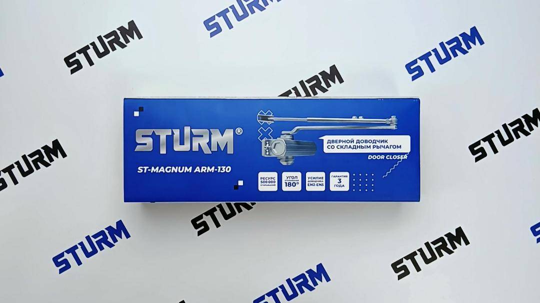 Распаковка дверного доводчика ST-Magnum Arm-130 (Черный)