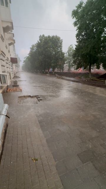 Град в Салавате. Ливень. 27.06.25