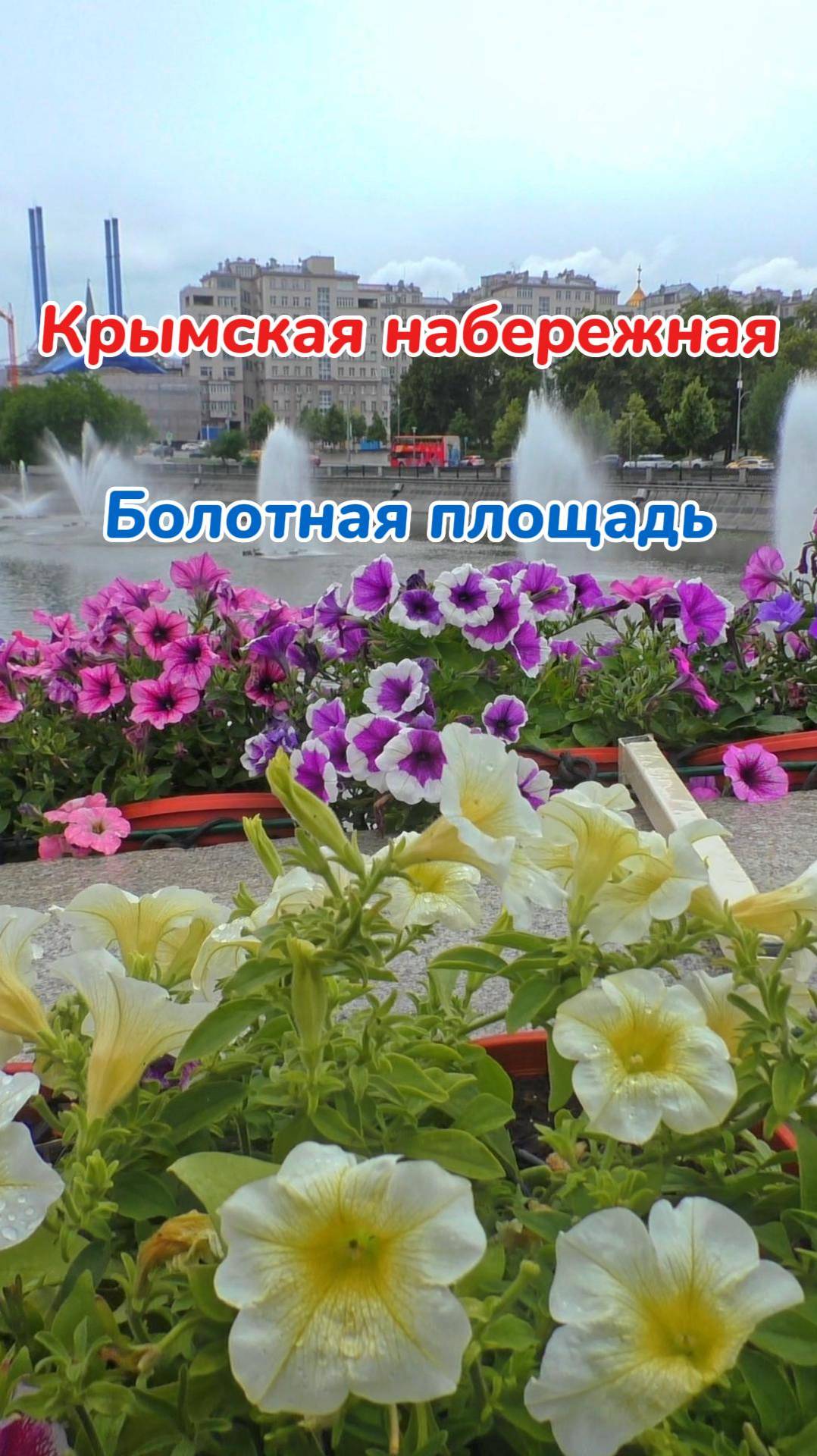 Крымская набережная, Лужков мост и Болотная площадь 📹