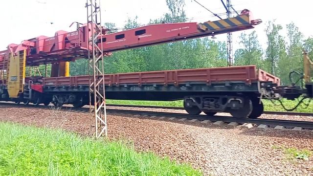 двойная 2м62у со служебным поездом!