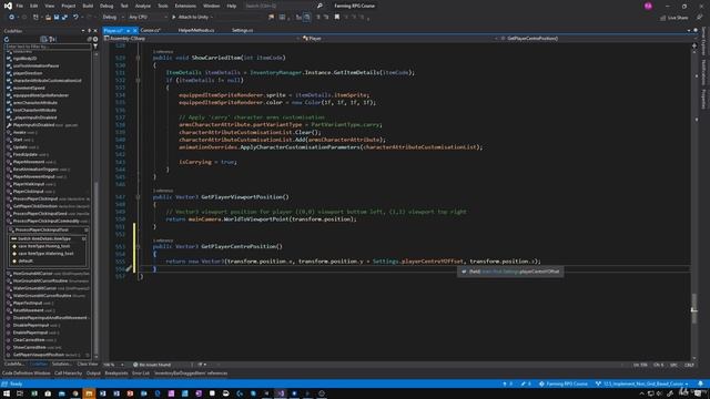 52 - Implement Non-Grid Based Cursor - Unity 2D Game Developer Course Farming Rpg