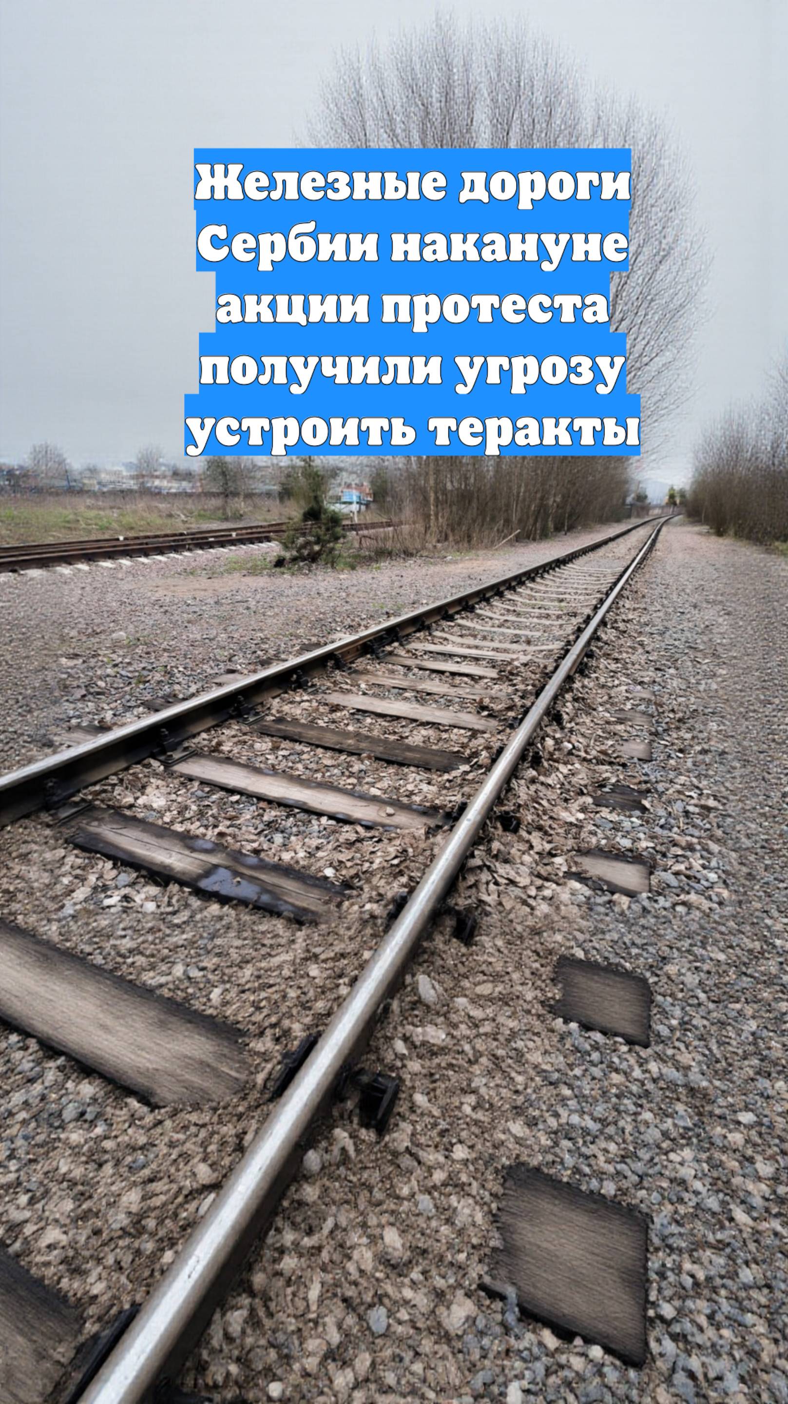 Железные дороги Сербии накануне акции протеста получили угрозу устроить теракты