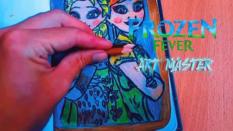 How to Draw and Color Princess Anna and Elsa | Colored Pencils