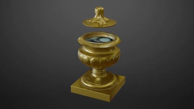 Локон волос А.С. Пушкина в урне