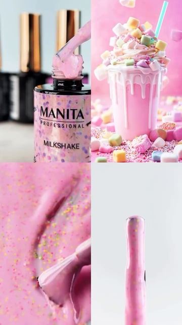 Manita Professional Milkshake Гель-лак с цветными вкраплениями