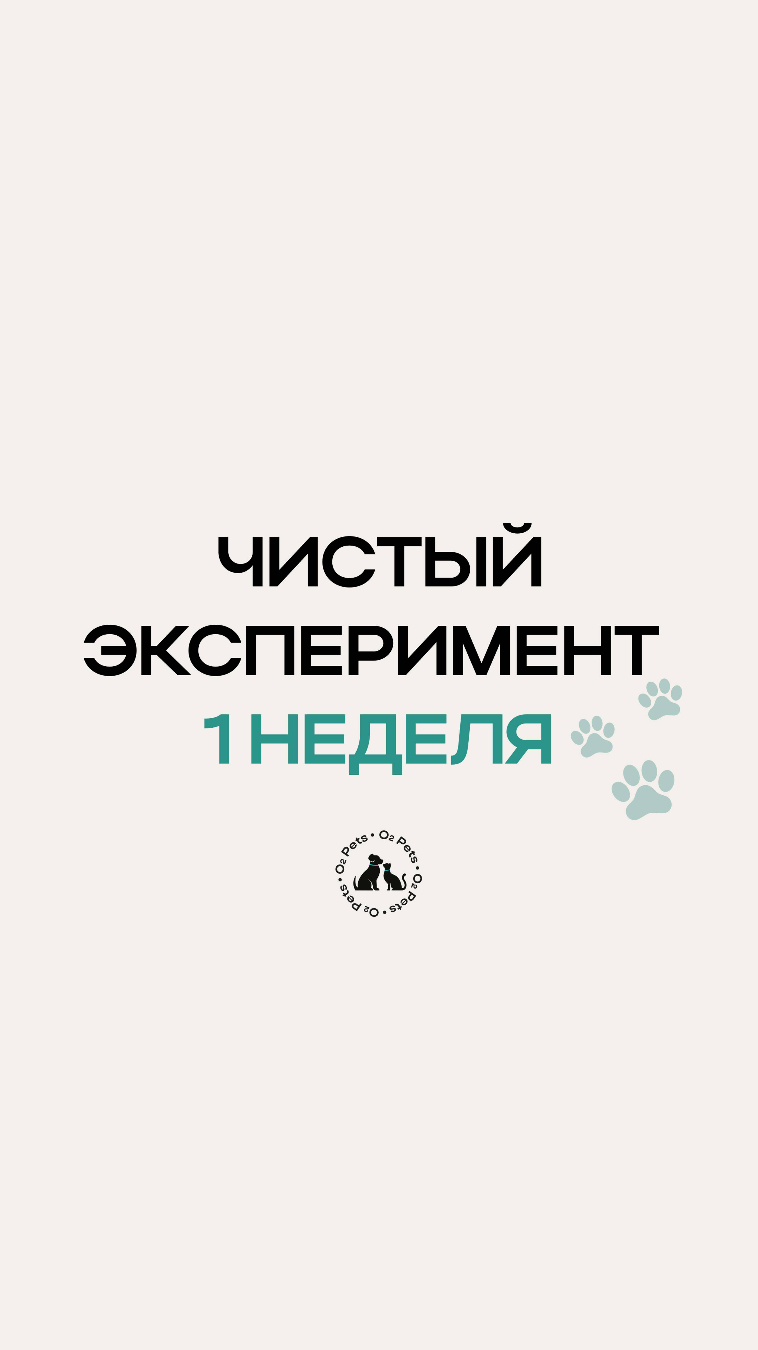 Чистый эксперимент: 1 неделя