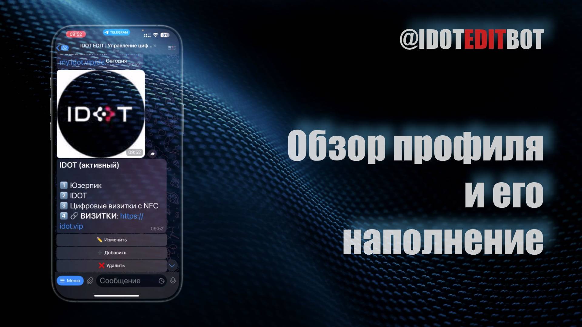 08. Обзор профиля и его наполнение