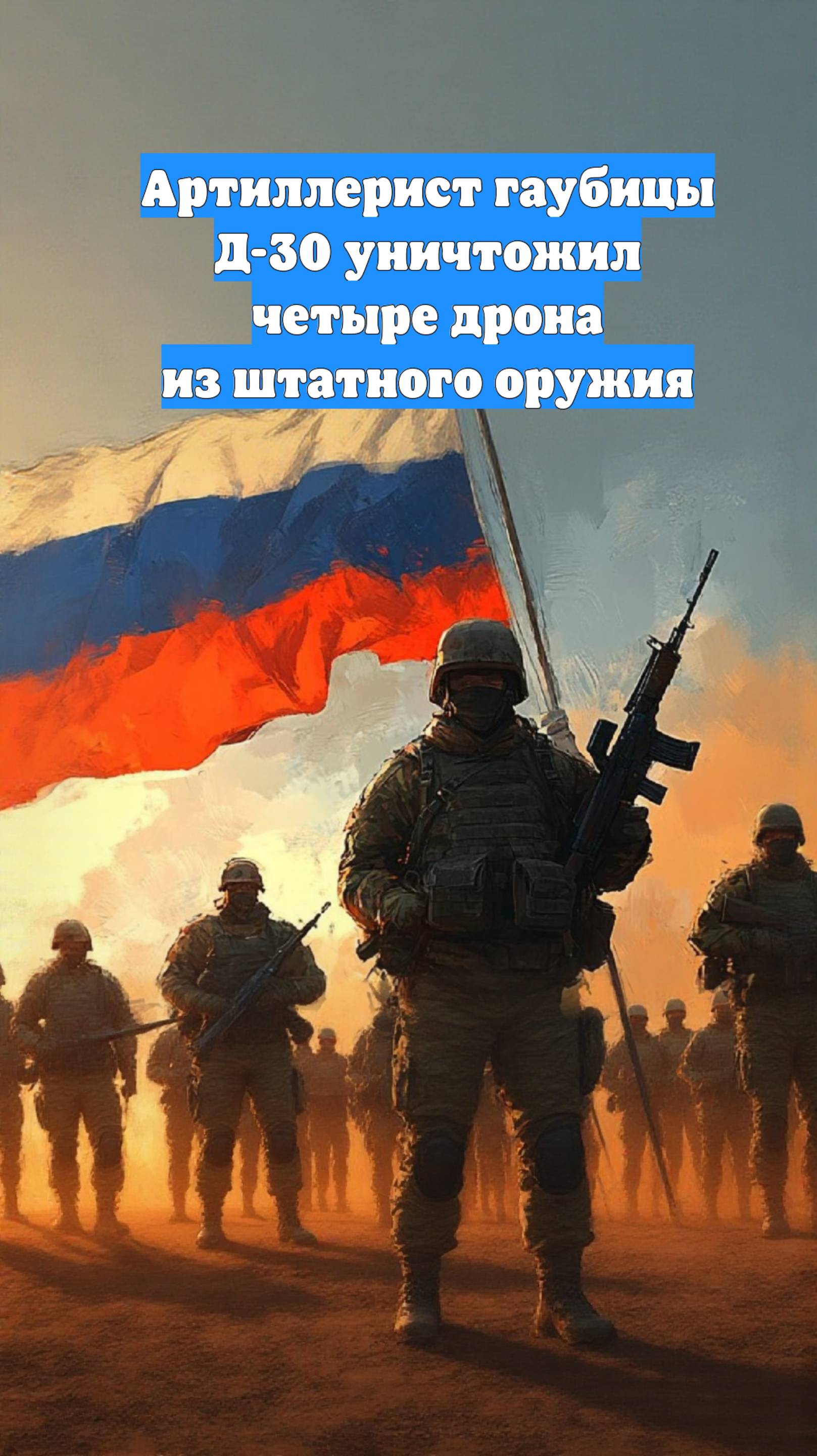 Артиллерист гаубицы Д-30 уничтожил четыре дрона из штатного оружия