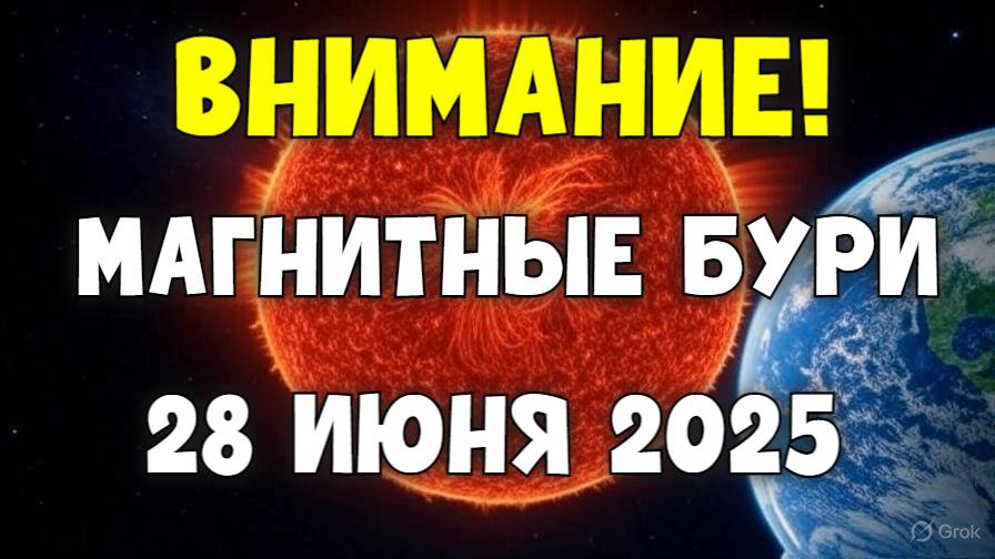 🚨 ВНИМАНИЕ! МАГНИТНАЯ БУРЯ 28 ИЮНЯ 2025 — КРАСНЫЙ УРОВЕНЬ ОПАСНОСТИ! ⚡