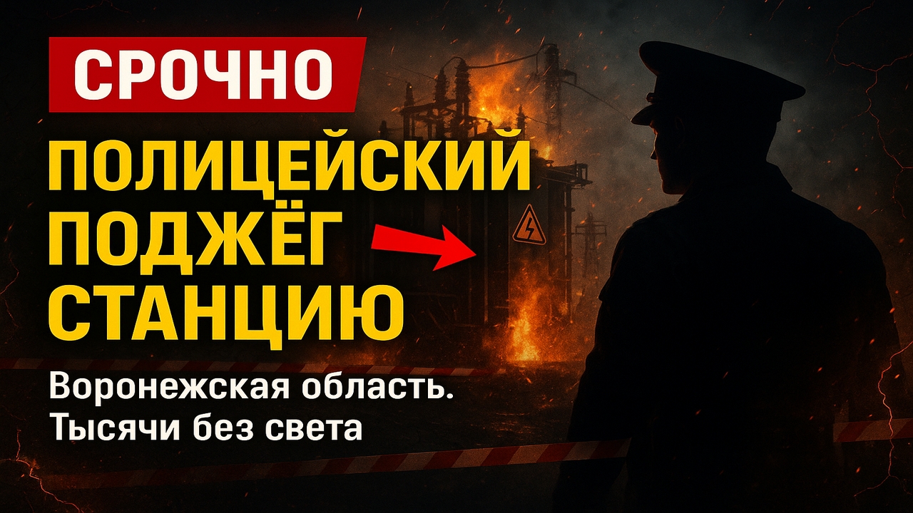 ⚡ Срочно! Полицейский задержан за поджог электростанции в Воронежской области